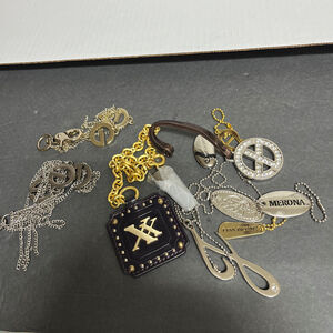 Lot 11 Key Chains Purse Fobs Hand Tags Labels Tignanello Evan Paolo Liz E X
